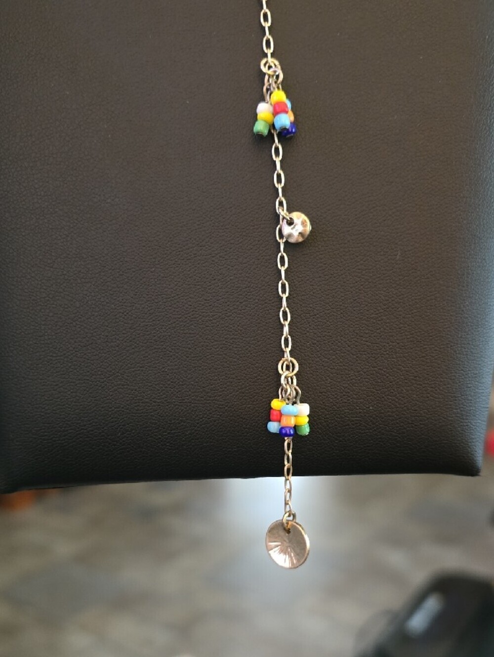 Gold Tone Multi-Color Beaded Lariat Necklace - Picture 4 of 8